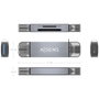Aisens Lector de Tarjetas ASCR-2AC08-GR USB-A y USB-C Gris